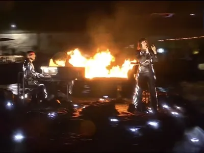 Bei den Olympischen Spielen in Paris fing das Klavier Feuer